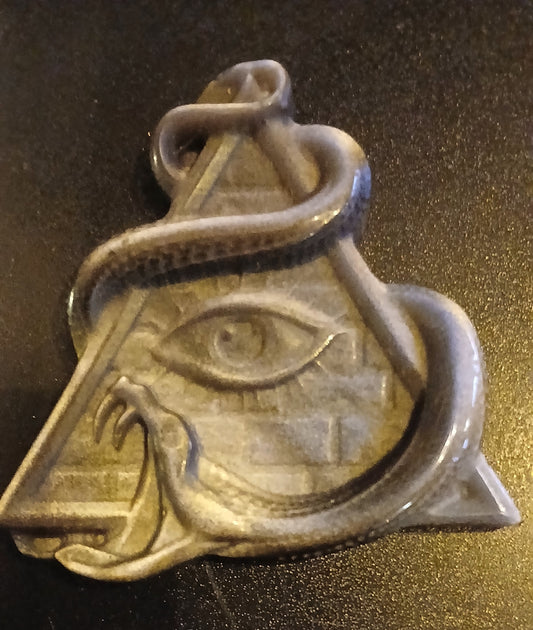 Silver Sheen Obsidian Evil Eye