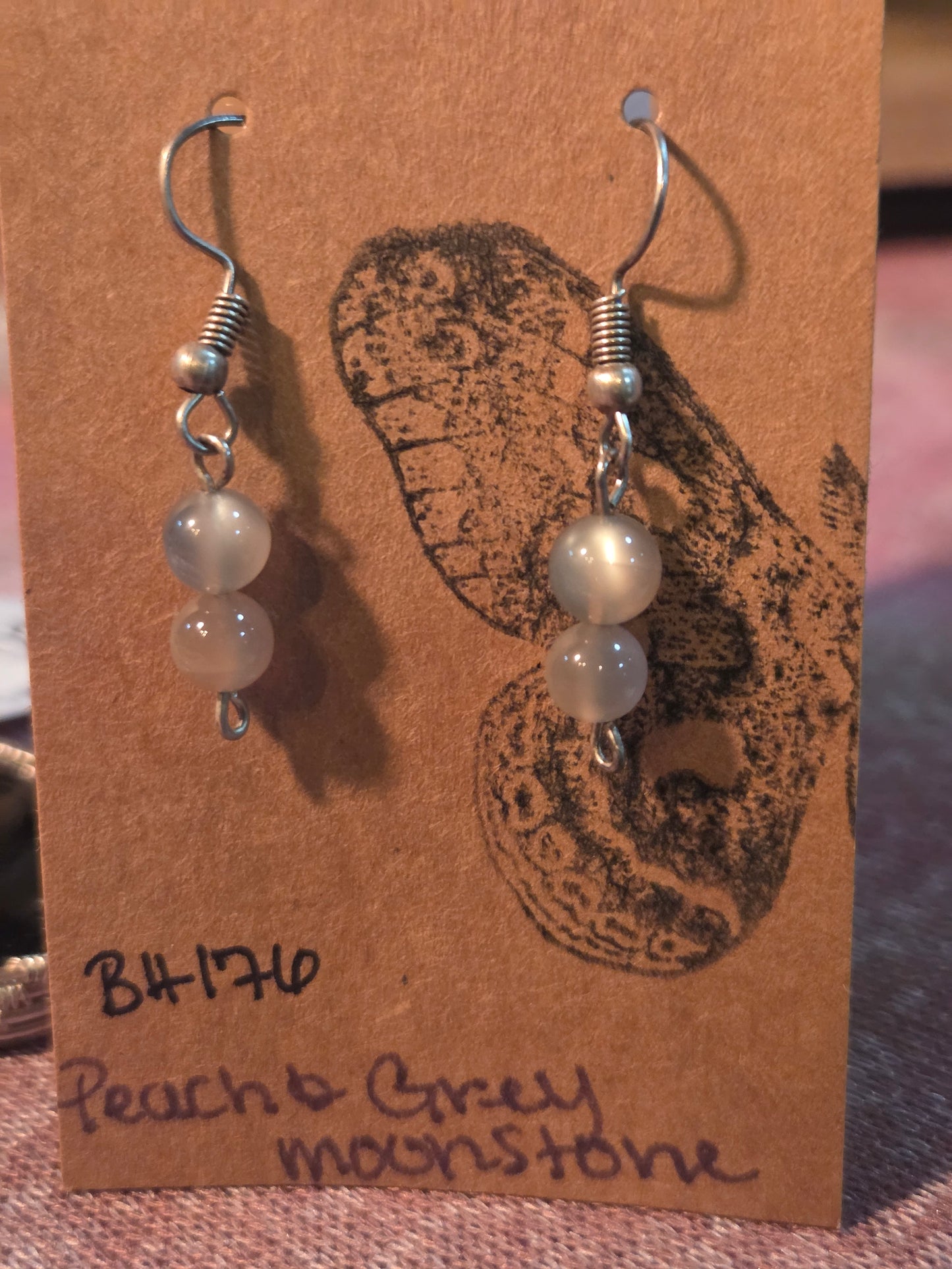 Moonlight Moth Handcrafted Wire-Wrapped Crystal Earrings