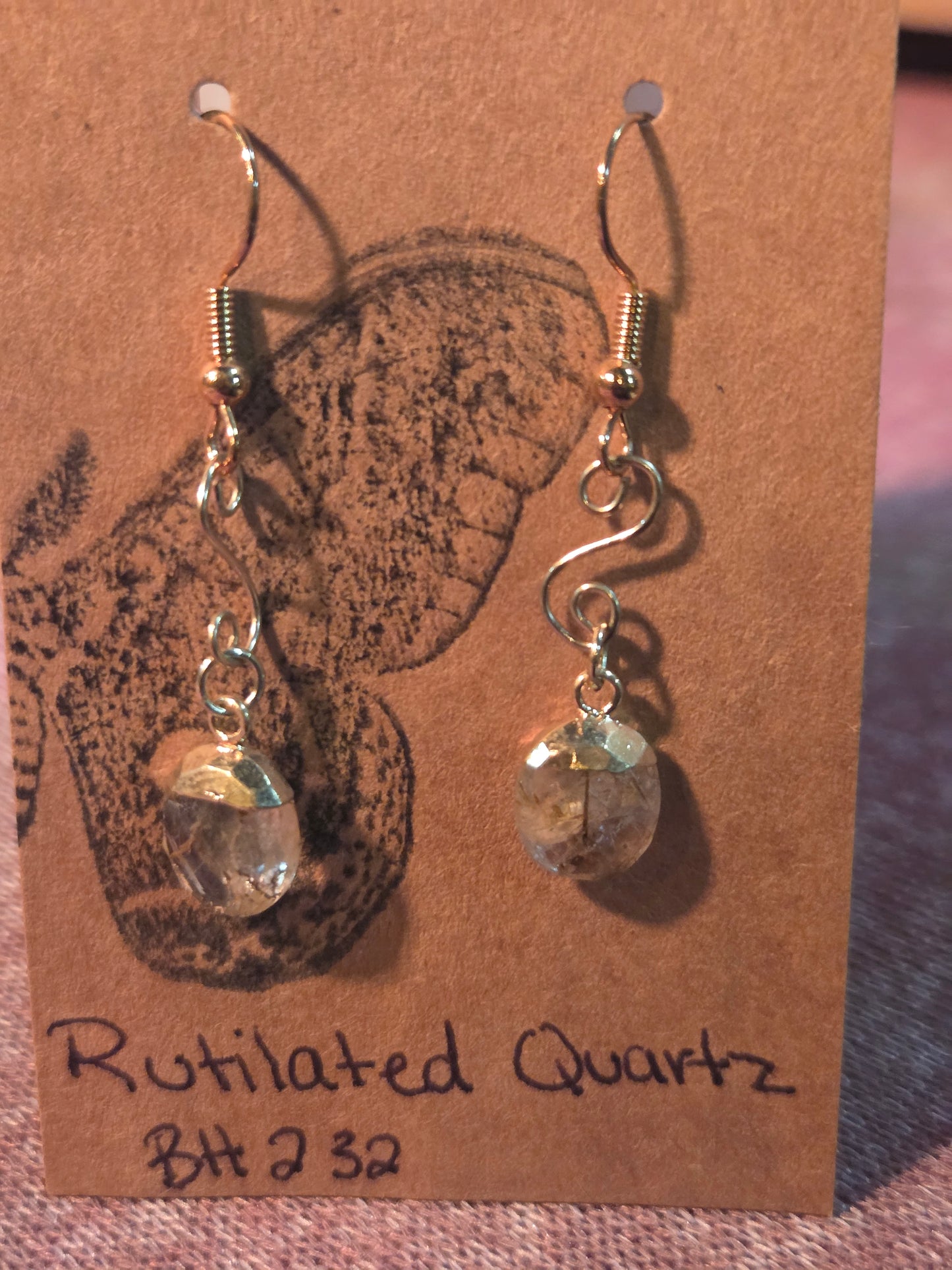Moonlight Moth Handcrafted Wire-Wrapped Crystal Earrings