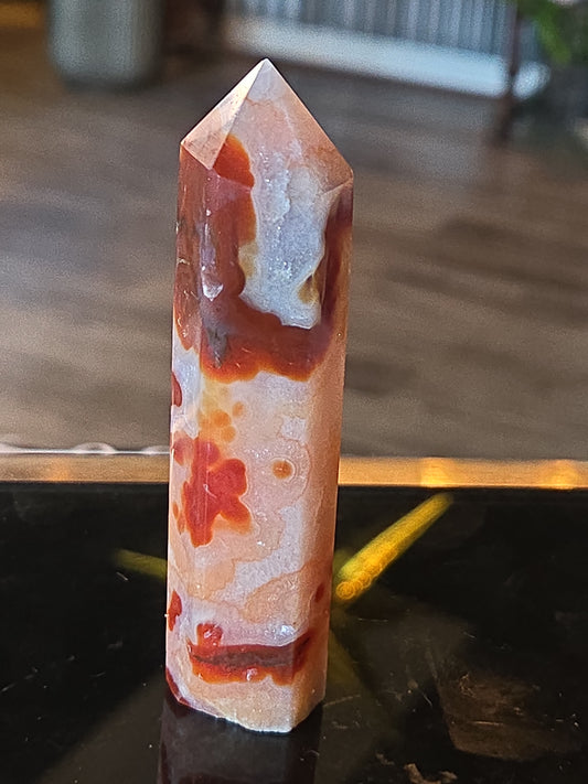 Carnelian Tower – Crystal Point for Motivation, Creativity & Courage