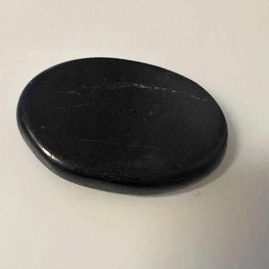 Russian Shungite Flat Palm Stone