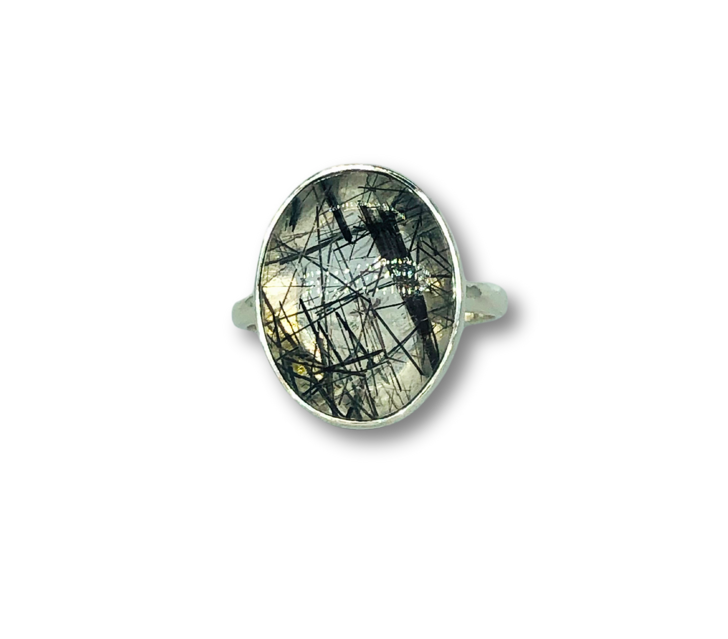 Tourmaline in Quartz Ring