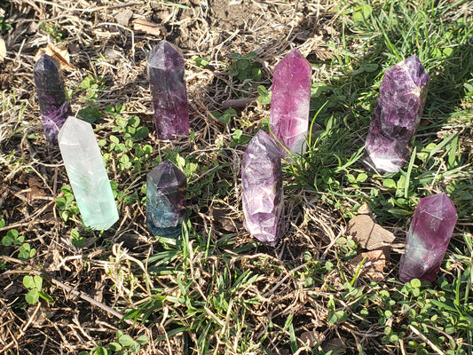 Mini Rainbow Fluorite Tower